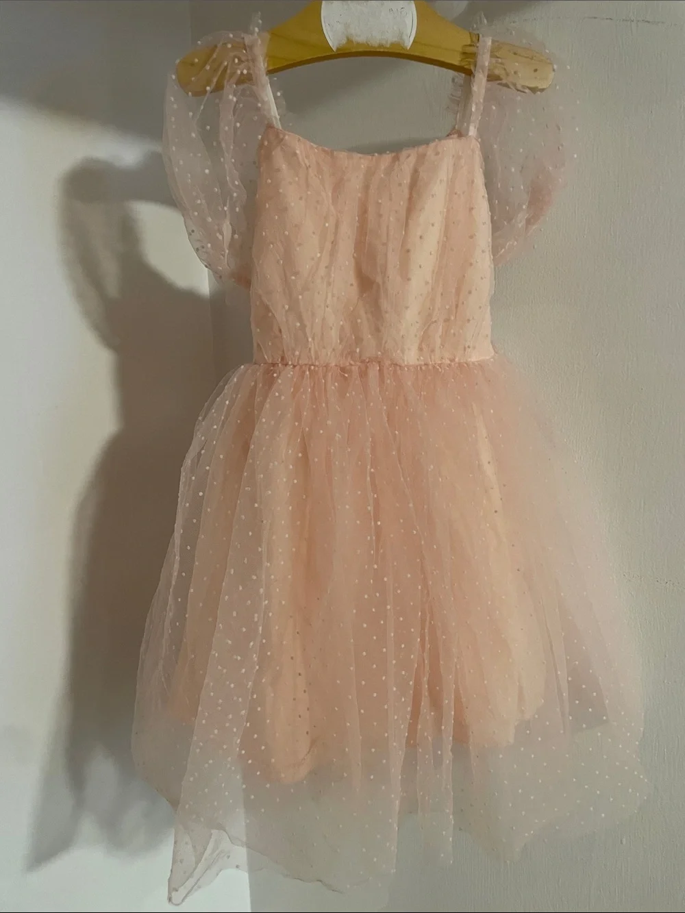 Pink tule dotted dress
